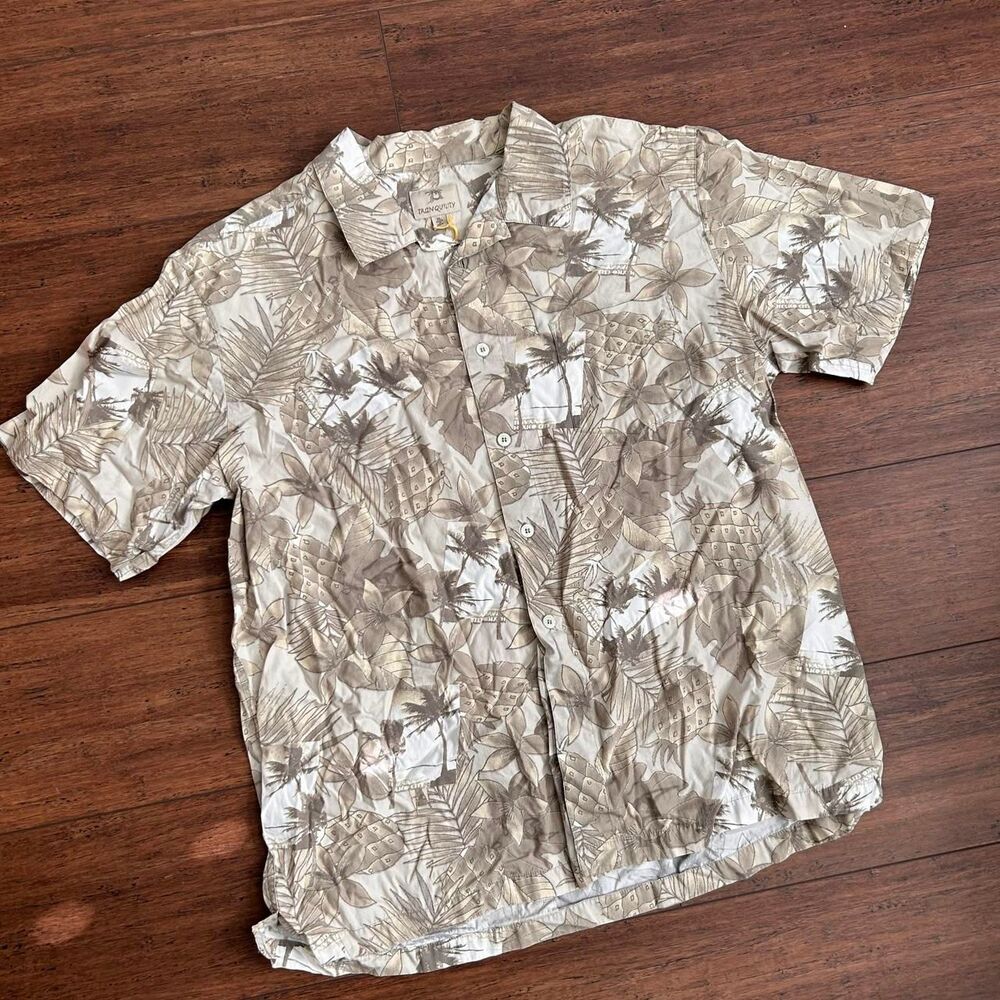 Men's Tan and Brown Shirt